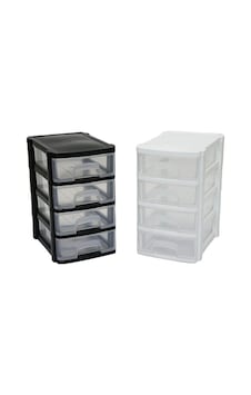 Tonton - Mini Çekmece 4 Katlı 10.3x13.9x16.6cm Çok Renkli Tonton - Mini Çekmece 4 Katlı 10.3x13.9x16.6cm Çok Renkli