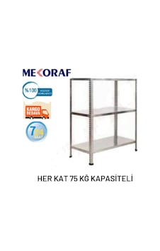 Mekoraf 3 Katlı 31X93 100Cm Yükseklik Raf Sistem Gri Mekoraf 3 Katlı 31X93 100Cm Yükseklik Raf Sistem Gri