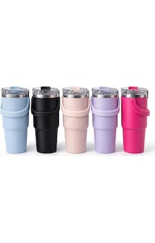 900 Ml Taşıma Kulplu Paslanmaz Çelik Termos Mug - Vakumlu Isı Yalıtımlı Bardak Alk4631 Çok Renkli 900 Ml Taşıma Kulplu Paslanmaz Çelik Termos Mug - Vakumlu Isı Yalıtımlı Bardak Alk4631 Çok Renkli