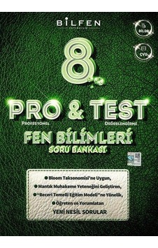 8.Sınıf Pro&Test Fen Bilimleri Soru Bankası - Bilfen Yayınları 8.Sınıf Pro&Test Fen Bilimleri Soru Bankası - Bilfen Yayınları