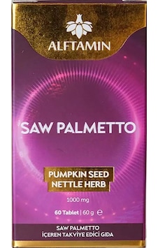 Alftamin Saw Palmetto Takviye Edici Gıda 1000 Mg 60 Tablet