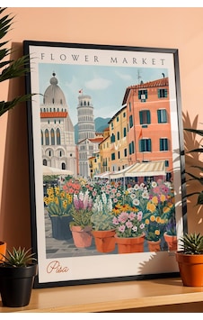 Pisa İtalya Çerçeveli Tablo Seyahat Severlere Salon Ve Ofis İçin Estetik Duvar Dekoru Travel Flower Market Pisa İtalya Çerçeveli Tablo Seyahat Severlere Salon Ve Ofis İçin Estetik Duvar Dekoru Travel Flower Market