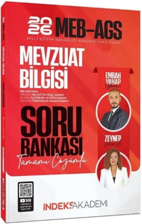 İndeks Akademi 2026 Meb Ags Mevzuat Bilgisi Soru Bankası İndeks Akademi 2026 Meb Ags Mevzuat Bilgisi Soru Bankası