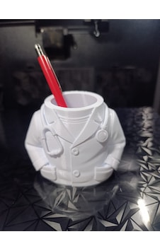 3d Baskı Doktor Kalemlik Masaüstü Kalem Kutusu Beyaz