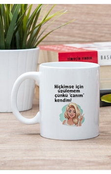 Beyaz Canım Kendim Baskılı Kupa Bardak Beyaz Canım Kendim Baskılı Kupa Bardak