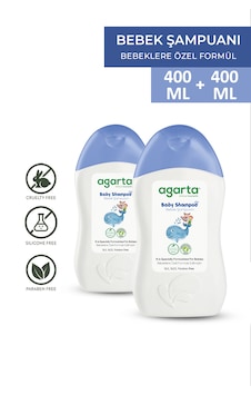 Agarta Doğal Erkek Bebek ve Çocuklara Özel Bakım Şampuanı 2 x 400 ML