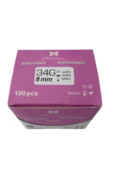 Mezoterapi İğne Ucu 34g 8 Mm 100 Adet / Kutu Mezoterapi İğne Ucu 34g 8 Mm 100 Adet / Kutu