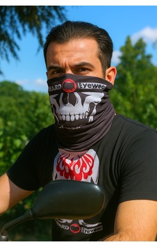 Sticker Works Motorcu Skull Buff Maske Outdoor Boyunluk Unisex Bandana Standart Sticker Works Motorcu Skull Buff Maske Outdoor Boyunluk Unisex Bandana Standart