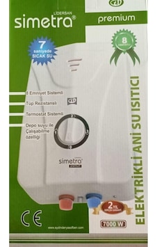 Simetra Premium Elektrikli Şofben Ani Su Isıtıcı 8 Emniyetli Simetra Premium Elektrikli Şofben Ani Su Isıtıcı 8 Emniyetli
