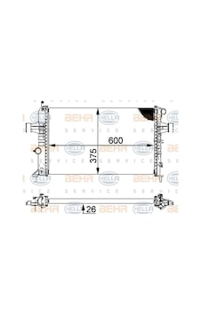 BEHR 8MK376710-314 Su Radyatörü Astra G 97- 1.4 16V 1.6 16V 1.8 16V Mt Ac Zafira A 99- Mt Ac
