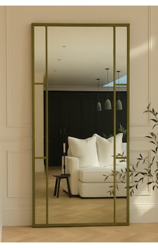 Ersan Dizayn Gold Metal Çerçeveli Modern Dekoratif Boy Aynası - 80x180 Cm Gold