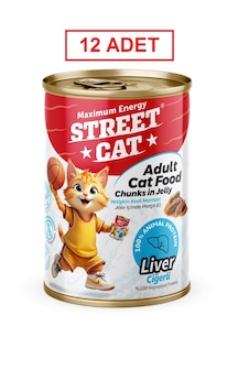 Street Cat Chunks İn Jelly Ciğerli Kedi Konserve 400gr 12li Street Cat Chunks İn Jelly Ciğerli Kedi Konserve 400gr 12li