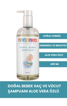 Bebelin Doğal Bebek Saç Ve Vücut Şampuanı 400 Ml Aloe Vera Özlü