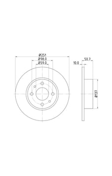 FERODO DDF066 Fren Diski Arka Linea 07- Bravo II 07- Stilo 01- / 164 87- Düz 251Mm FERODO DDF066 Fren Diski Arka Linea 07- Bravo II 07- Stilo 01- / 164 87- Düz 251Mm