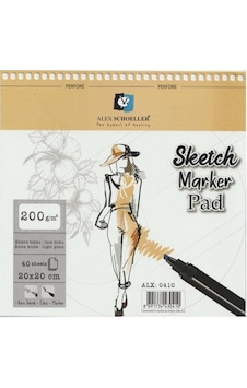 Alex Shoeller 20X20 Spralli Resim Defteri Çok Renkli