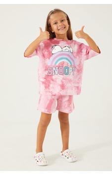 Snoopy Rainbow Kahverengi Kız Çocuk Şort Takım Çok Renkli Snoopy Rainbow Kahverengi Kız Çocuk Şort Takım Çok Renkli