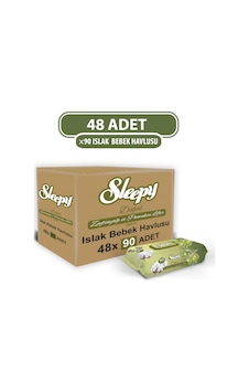 Sleepy Doğal Zeytinyağı Ve Pamuksu Lifler Islak Havlu 48 X 90'Lı Sleepy Doğal Zeytinyağı Ve Pamuksu Lifler Islak Havlu 48 X 90'Lı
