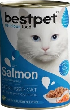 Bestpet Somonlu Kısırlaştırılmış Yetişkin Kedi Konservesi 400 Gr Bestpet Somonlu Kısırlaştırılmış Yetişkin Kedi Konservesi 400 Gr