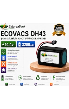 Bataryabank Ecovacs Dh43 Uyumlu Robot Süpürge Bataryası 14.4v 3200mah Li-ion Şarj Edilebilir Pil Bataryabank Ecovacs Dh43 Uyumlu Robot Süpürge Bataryası 14.4v 3200mah Li-ion Şarj Edilebilir Pil