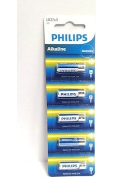 Philips Lr27a 12v Alkalin Pil 5'li Blister Philips Lr27a 12v Alkalin Pil 5'li Blister