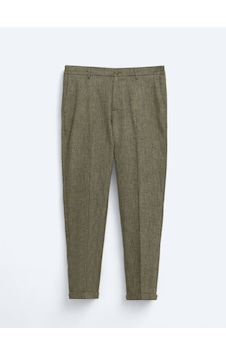 Kip Haki Dokuma Jogging Fit Casual Yün Karışımlı Pantolon Haki Kip Haki Dokuma Jogging Fit Casual Yün Karışımlı Pantolon Haki