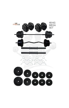 48 Kg Z-Barlı MEGASET Halter Seti Ve Dambıl Seti ,Ağırlık Seti , Fitness Seti 48 Kg Z-Barlı MEGASET Halter Seti Ve Dambıl Seti ,Ağırlık Seti , Fitness Seti
