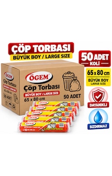 Büyük Boy Çöp Poşeti 10'lu 50 Adet Büyük Boy Çöp Poşeti 10'lu 50 Adet