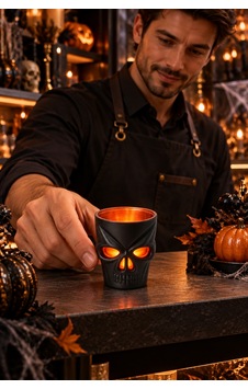 Led Işıklı Kuru Kafa Bardak Halloween Cadılar Bayramı Siyah Turuncu Kafatası Dekoru 7 Cm Renkli Led Işıklı Kuru Kafa Bardak Halloween Cadılar Bayramı Siyah Turuncu Kafatası Dekoru 7 Cm Renkli