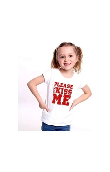 Tshirthane Don't Kiss Me Baskılı Çocuk Tshirt 001