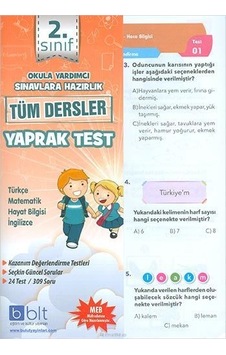 2.Sınıf Tüm Dersler Yaprak Test 2.Sınıf Tüm Dersler Yaprak Test