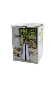 Lunaev Pramit Aile Boy Çelik Çaydanlık Seti - Takımı Renkli Bakalit Kulp Üst Demlik: 1.5 L - Alt Sul