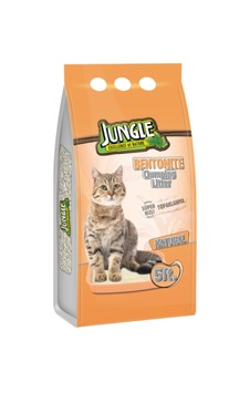 Jungle Bentonit Kedi Kumu İnce Natural 5 Lt 2'li Jungle Bentonit Kedi Kumu İnce Natural 5 Lt 2'li