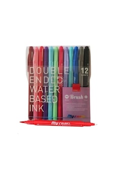 Dong A My Color Çift Taraflı Fırça Uçlu Keçeli Kalem 12 Renk Dong A My Color Çift Taraflı Fırça Uçlu Keçeli Kalem 12 Renk