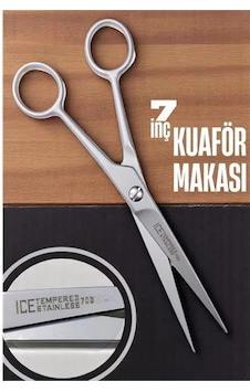 Ice Tempered 702 Berber Kuaför Makası Saç Kesim Makası Bıyık Sakal Makası Kuaför Ekipmanları 17 Cm