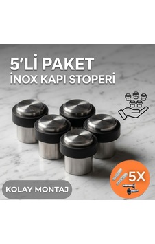 5 Adet Mat Inox Paslanmaz Çelik Kapı Stoperi Lüks Zemin Tipi Kauçuk Tamponlu Kapı Stopu 5 Adet Mat Inox Paslanmaz Çelik Kapı Stoperi Lüks Zemin Tipi Kauçuk Tamponlu Kapı Stopu