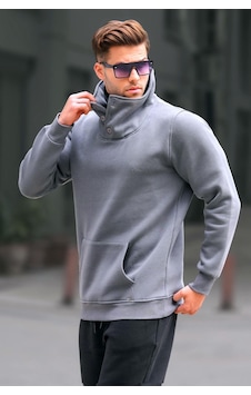 Madmext Füme Yaka Detaylı Erkek Sweatshirt 4411-füme Füme Madmext Füme Yaka Detaylı Erkek Sweatshirt 4411-füme Füme