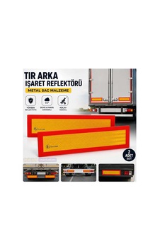 Tır Arka İşaret Reflektörü Metal Sac 2 Adet Set Kırmızı Sarı Reflektif Levha Bant Marketim Tır Arka İşaret Reflektörü Metal Sac 2 Adet Set Kırmızı Sarı Reflektif Levha Bant Marketim
