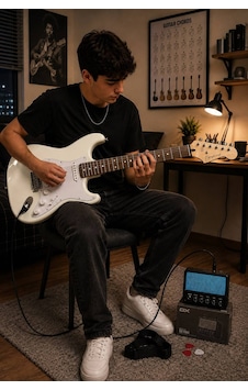 Beyaz Hss Elektro Gitar Seti Mini Şajlı Bluetooth Distorsion+reverb Li Amfi Kılıf Askı Pena Kablo Beyaz Hss Elektro Gitar Seti Mini Şajlı Bluetooth Distorsion+reverb Li Amfi Kılıf Askı Pena Kablo