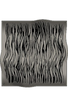 Poanes Zebra Desenli Twıll İpek Eşarp Siyah Poanes Zebra Desenli Twıll İpek Eşarp Siyah