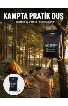 Taşınabilir Kamp Duşu Solar Isıtmalı 20 Litre Su Kapasiteli Hijyen Çözümü Yeni Nesil Şeffaf Taşınabilir Kamp Duşu Solar Isıtmalı 20 Litre Su Kapasiteli Hijyen Çözümü Yeni Nesil Şeffaf