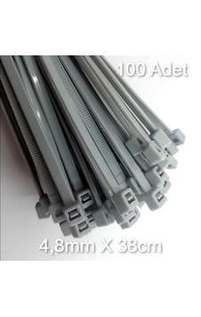 Gri Plastik Cırt Kelepçe 4.8x38cm Kablo Bağı Elektrik Kablosu 100 Gri Plastik Cırt Kelepçe 4.8x38cm Kablo Bağı Elektrik Kablosu 100