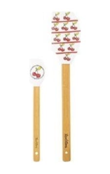 Tantitoni Vişne Desenli 2'li Silikon Spatula Seti Tantitoni Vişne Desenli 2'li Silikon Spatula Seti