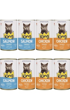 King Tavuklu - Somonlu Yetişkin Kedi Konserve 12 x 400 G King Tavuklu - Somonlu Yetişkin Kedi Konserve 12 x 400 G