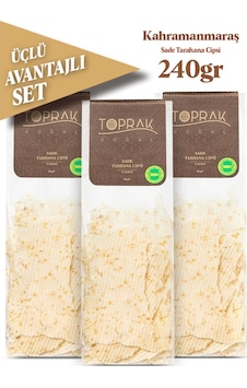 Toprak Doğal Sade Tarhana Cips Avantajlı Set 3 x 80 G Toprak Doğal Sade Tarhana Cips Avantajlı Set 3 x 80 G