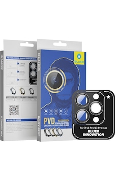 Blueo Apple Uyumlu iPhone 13 Pro/13 Pro Max PVD Paslanmaz Kamera Lens Koruyucu Siyah Blueo Apple Uyumlu iPhone 13 Pro/13 Pro Max PVD Paslanmaz Kamera Lens Koruyucu Siyah