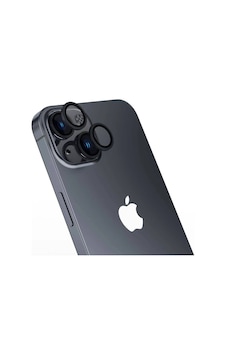 Subutu Apple Uyumlu iPhone 15 Cl-15 Parmak İzi Bırakmayan Anti-refcloive Kamera Koruyucu- Siyah