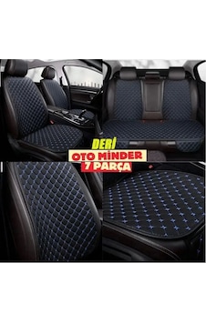 Ford Focus Koltuk Deri Minderi 7 Parça Ön Ve Arka Oturak Sırt Dayama Minder Siyah-mavi Ford Focus Koltuk Deri Minderi 7 Parça Ön Ve Arka Oturak Sırt Dayama Minder Siyah-mavi