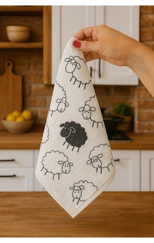 Kitchen Dijital Baskı Pamuklu Tekli Mutfak Havlusu Siyah Kitchen Dijital Baskı Pamuklu Tekli Mutfak Havlusu Siyah