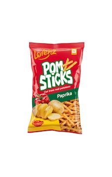 Lorenz Pom Sticks Paprika Flavored Potato Chips 85g Lorenz Pom Sticks Paprika Flavored Potato Chips 85g