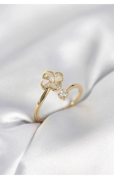 Buğz Gold Renk Zirkon Taşlı Yonca Model Kadın Yüzük Diğer 65515180 Buğz Gold Renk Zirkon Taşlı Yonca Model Kadın Yüzük Diğer 65515180